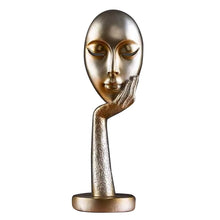 Load image into Gallery viewer, Modern Human Meditators Abstract Lady Face Character Resin Statues Sculpture Art Crafts Figurine Home Decorative Display