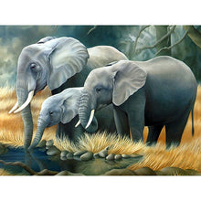Load image into Gallery viewer, DIY 5D Diamond Painting Elephant Animal Diamond Embroidery Cross Stitch Kits Full Round Drill Mosaic Rhinestones Home Decor Gift
