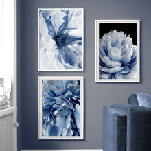Load image into Gallery viewer, Blue Dandelion Peony Palm LeavesDew Wall Art Canvas Painting Nordic Posters And Prints Plant Wall Pictures For Living Room Decor - SallyHomey Life's Beautiful