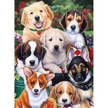 Load image into Gallery viewer, DIY 5D Diamond Painting Golden Retriever Dog Full Round Drill Cross Stitch Diamond Embroidery Animal Mosaic Rhinestones Decor