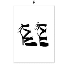 Load image into Gallery viewer, Fashion Sexy Girl High Heels Black White Wall Art Canvas Painting Nordic Posters And Prints Wall Pictures For Living Room Decor - SallyHomey Life's Beautiful