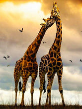 Load image into Gallery viewer, 5D Diamond Painting Cross Stitch DIY Giraffe Full Round Drill Daimond Embroidery Rhinestone Kits Mosaic Animal Wall Art - SallyHomey Life's Beautiful