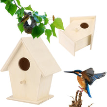 Load image into Gallery viewer, Wooden Bird House Nest Dox Nest House High Quality Wall-mounted Outdoor Birdhouse Wood Box Small Pendant Decoration - SallyHomey Life's Beautiful