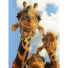 Load image into Gallery viewer, 5D Diamond Painting Cross Stitch DIY Giraffe Full Round Drill Daimond Embroidery Rhinestone Kits Mosaic Animal Wall Art - SallyHomey Life's Beautiful