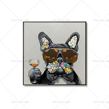 Load image into Gallery viewer, 100% Hand Painted  Cute Dog Abstract Modern Art Picture For Living Room Modern Cuadros Canvas Art High Quality