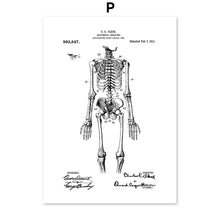 Load image into Gallery viewer, Skeleton Muscle Fingers Eye Black And White Anatomy Wall Art Canvas Painting Nordic Posters And Prints Wall Pictures Decor - SallyHomey Life's Beautiful