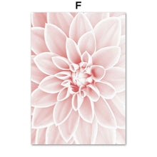 Load image into Gallery viewer, Pink Dahlia Blooming Rose Peony Nature Plant Nordic Posters And Prints Wall Art Canvas Painting Pictures For Home Design Bedroom - SallyHomey Life's Beautiful