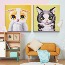 Load image into Gallery viewer, 100% Hand Painted Cartoon Baby Cats Oil Painting On Canvas Wall Art Frameless Picture Decoration For Live Room Home Decor Gift