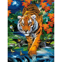 Load image into Gallery viewer, 5D DIY Diamond Painting Tiger Cross Stitch Full Round Drill Mosaic Animal Diamond Embroidery Manual Art Gift Home Decor Wall - SallyHomey Life's Beautiful