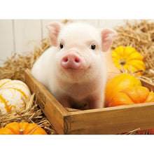 Load image into Gallery viewer, DIY 5D Diamond Painting Cross Stitch Animal Pig Diamond Embroidery Full Round Drill Mosaic Picture Rhinestone Home Decor Gift