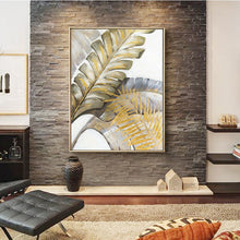 Load image into Gallery viewer, 100% Hand Painted Abstract leaves Art Oil Painting On Canvas Wall Art Frameless Picture Decoration For Live Room Home Decor Gift