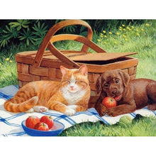 Load image into Gallery viewer, DIY 5D Diamond Painting Dog Diamond Embroidery Farm Animal Cross Stitch Kit Full Round Drill Mosaic Wall Sticker Gift