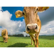 Load image into Gallery viewer, DIY 5D Diamond Painting Farm Animal Cross Stitch Kit Mosaic Cow Family Full Round Drill Diamond Embroidery Rhinestone Decor Home - SallyHomey Life's Beautiful