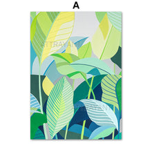 Load image into Gallery viewer, Flower Leaves Abstract Painting Wall Art Canvas Painting Nordic Posters And Prints Plants Wall Pictures For Living Room Decor - SallyHomey Life's Beautiful