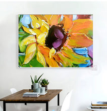 Load image into Gallery viewer, Abstract painting oil sunflower painting canvas decorative art decor flower pictures for living room wall cuadros para sala - SallyHomey Life's Beautiful