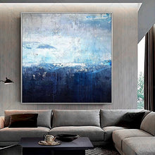 Load image into Gallery viewer, 100% Handmade Great Sky Blue Abstract Modern Art Picture For Living Room Modern Cuadros Canvas Art High Quality