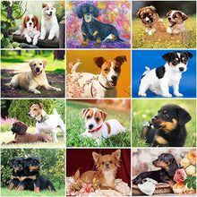 Load image into Gallery viewer, 5D Diamond Painting Dog Cute Pet Cross Stitch Animal Diamond Embroidery Mosaic Full Round Drill Rhinestone Decor Home - SallyHomey Life's Beautiful