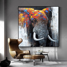 Load image into Gallery viewer, 100% Hand Painted Big Animal Elephant Abstract Painting  Modern Art Picture For Living Room Modern Cuadros Canvas Art High Quality