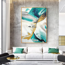 Load image into Gallery viewer, 100% Hand Painted Abstract Green Art Oil Painting On Canvas Wall Art Frameless Picture Decoration For Live Room Home Decor Gift