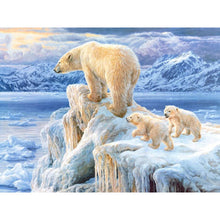 Load image into Gallery viewer, DIY 5D Diamond Painting Polar Bear Full Round Drill Diamond Embroidery Cross Stitch Mosaic Animal Picture Rhinestone Home Decor - SallyHomey Life's Beautiful