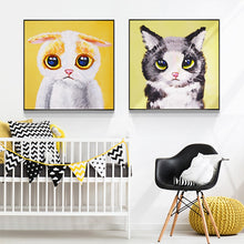 Load image into Gallery viewer, 100% Hand Painted Cartoon Baby Cats Oil Painting On Canvas Wall Art Frameless Picture Decoration For Live Room Home Decor Gift