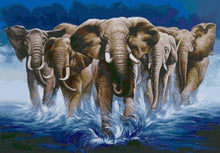 Load image into Gallery viewer, DIY 5D Diamond Painting Elephant Family Diamond Embroidery Animal Cross Stitch Mosaic Rhinestones Wall Sticker Decor Gift - SallyHomey Life's Beautiful