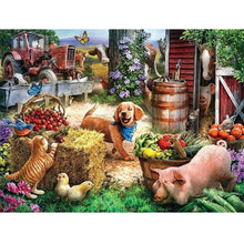 Load image into Gallery viewer, DIY 5D Diamond Painting Dog Diamond Embroidery Farm Animal Cross Stitch Kit Full Round Drill Mosaic Wall Sticker Gift