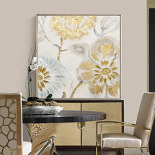 Load image into Gallery viewer, 100% Hand Painted Golden Flowers Art Oil Painting On Canvas Wall Art Frameless Picture Decoration For Live Room Home Decor Gift
