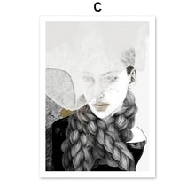 Load image into Gallery viewer, Abstract Fashion Blush Girl Quiet ReminderWall Art Canvas Painting Nordic Posters And Prints Wall Pictures For Living Room Decor - SallyHomey Life's Beautiful