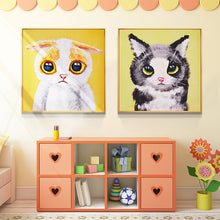 Load image into Gallery viewer, 100% Hand Painted Cartoon Baby Cats Oil Painting On Canvas Wall Art Frameless Picture Decoration For Live Room Home Decor Gift