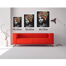 Load image into Gallery viewer, Painting By Numbers DIY 40x50 60x75cm Ink black and white woman Figure Canvas Wedding Decoration Art picture Gift