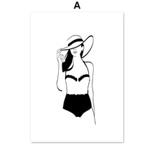 Load image into Gallery viewer, Fashion Sexy Girl High Heels Black White Wall Art Canvas Painting Nordic Posters And Prints Wall Pictures For Living Room Decor - SallyHomey Life's Beautiful