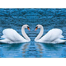Load image into Gallery viewer, DIY 5D Diamond Painting Swan Animal Full Round Mosaic Cross Stitch Kit Diamond Embroidery Picture Rhinestone Wall Home Decor