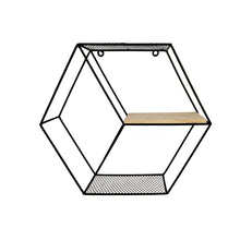Load image into Gallery viewer, Living Room Geometric Shelves Nordic Style Creative Wall Decoration Metal Shelf Round Hexagon Storage Holder Rack Shelves
