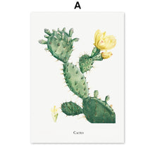 Load image into Gallery viewer, Cactus Sempervivum Flower Plant Wall Art Canvas Painting Nordic Posters And Prints Plants Wall Pictures For Living Room Decor - SallyHomey Life's Beautiful