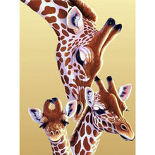 Load image into Gallery viewer, 5D Diamond Painting Cross Stitch DIY Giraffe Full Round Drill Daimond Embroidery Rhinestone Kits Mosaic Animal Wall Art - SallyHomey Life's Beautiful