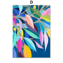 Load image into Gallery viewer, Flower Leaves Abstract Painting Wall Art Canvas Painting Nordic Posters And Prints Plants Wall Pictures For Living Room Decor - SallyHomey Life's Beautiful