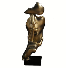 Load image into Gallery viewer, Silence Is A Gold Figure Abstract Crafts Ornaments Living Room Tv Cabinet Wine Cabinet Home Resin Crafts Home Decoration