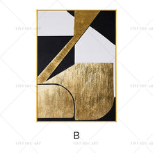 Load image into Gallery viewer, π₯ π₯ 100% Hand Painted Golden Line Sandy City Abstract Painting  Modern Art Picture Living Room Modern Cuadros Canvas Art High Quality