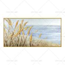 Load image into Gallery viewer,   100% Hand Painted Gold Wheat Sea Painting  Modern Art Picture For Living Room Modern Cuadros Canvas Art High Quality