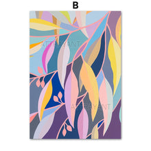 Load image into Gallery viewer, Flower Leaves Abstract Painting Wall Art Canvas Painting Nordic Posters And Prints Plants Wall Pictures For Living Room Decor - SallyHomey Life's Beautiful
