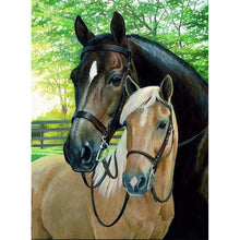 Load image into Gallery viewer, 5D Diamond Painting Cross Stitch DIY Horse Animal Rhinestone Diamond Embroidery Full Round Drill Home Decor Gift - SallyHomey Life's Beautiful