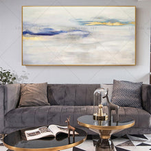 Load image into Gallery viewer,   100% Hand Painted Purple Blue Sky Painting  Modern Art Picture For Living Room Modern Cuadros Canvas Art High Quality