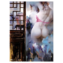 Load image into Gallery viewer, 100% Hand Painted Abstract Women Art Oil Painting On Canvas Wall Art Frameless Picture Decoration For Live Room Home Decor Gift