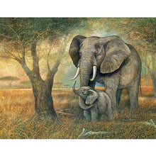 Load image into Gallery viewer, DIY 5D Diamond Painting Elephant Family Diamond Embroidery Animal Cross Stitch Mosaic Rhinestones Wall Sticker Decor Gift - SallyHomey Life's Beautiful