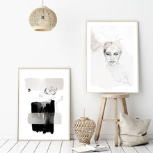 Load image into Gallery viewer, Abstract Fashion Blush Girl Quiet ReminderWall Art Canvas Painting Nordic Posters And Prints Wall Pictures For Living Room Decor - SallyHomey Life's Beautiful