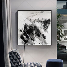 Load image into Gallery viewer,   100% Hand Painted  Black White Shadow Abstract Modern Art Picture For Living Room Modern Cuadros Canvas Art High Quality