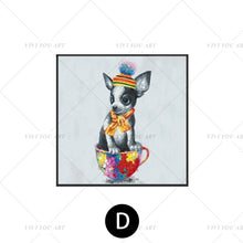 Load image into Gallery viewer, 🔥 🔥 100% Hand Painted  Cup Animal Color Dog Abstract Painting  Modern Art Picture For Living Room Modern Cuadros Canvas Art High Quality