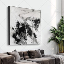 Load image into Gallery viewer,   100% Hand Painted  Black White Shadow Abstract Modern Art Picture For Living Room Modern Cuadros Canvas Art High Quality