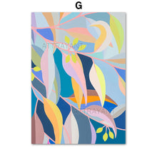 Load image into Gallery viewer, Flower Leaves Abstract Painting Wall Art Canvas Painting Nordic Posters And Prints Plants Wall Pictures For Living Room Decor - SallyHomey Life's Beautiful